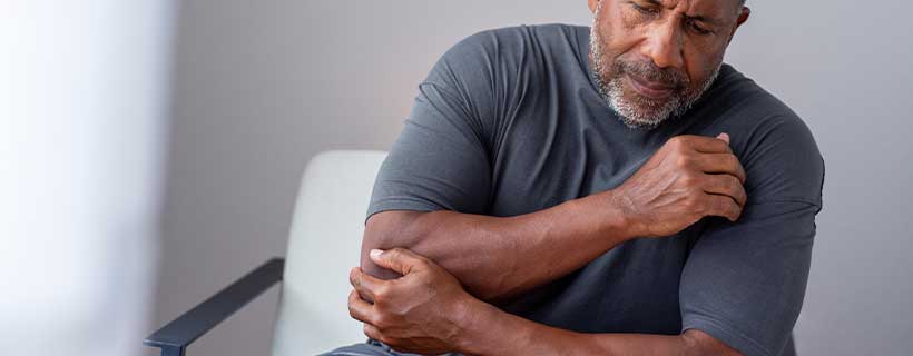 patient needing elbow pain treatment in Orange