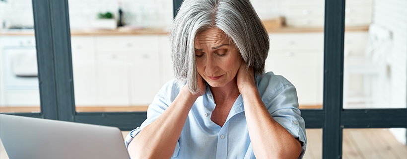 patient needing neck pain treatment in Orange