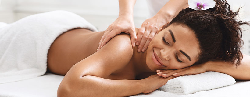patient receiving massage therapy in Orange